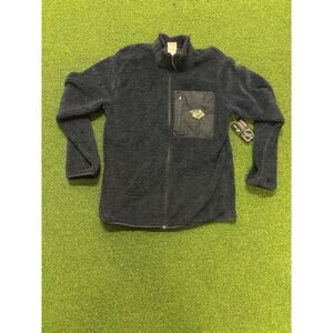 Navy Blue Fleece Jacket With A Nashville Predators Logo Patch Size M Men